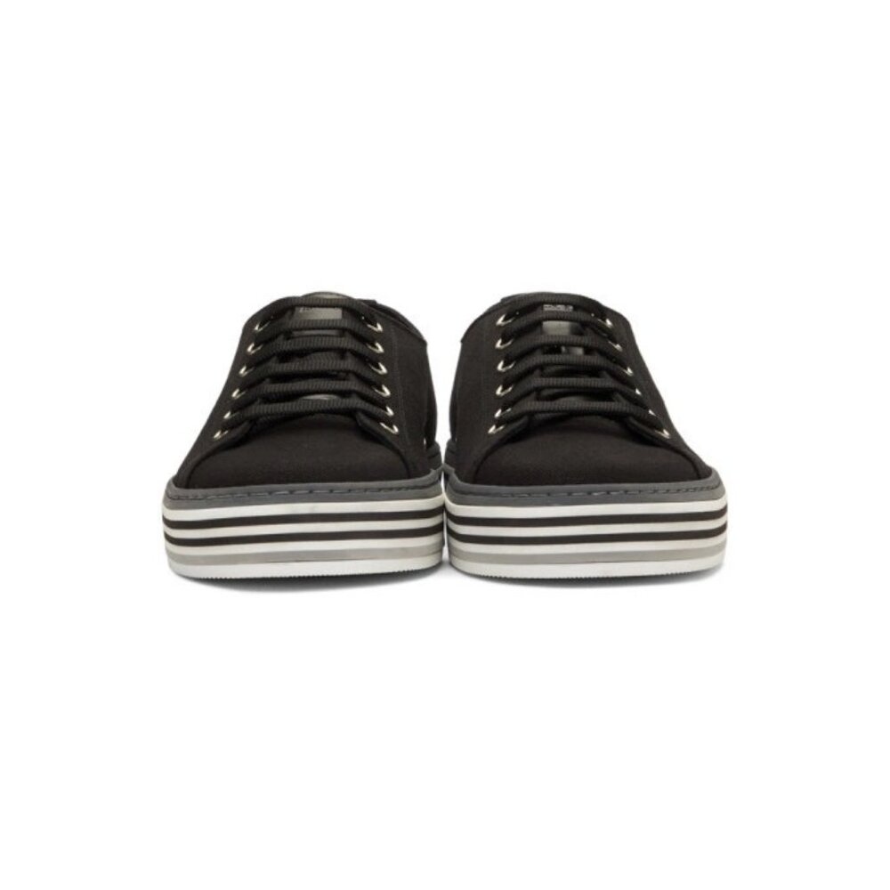 PAUL SMITH BLACK CANVAS SOTTO SNEAKERS, SIZE: 11 US / 44 EU / 10